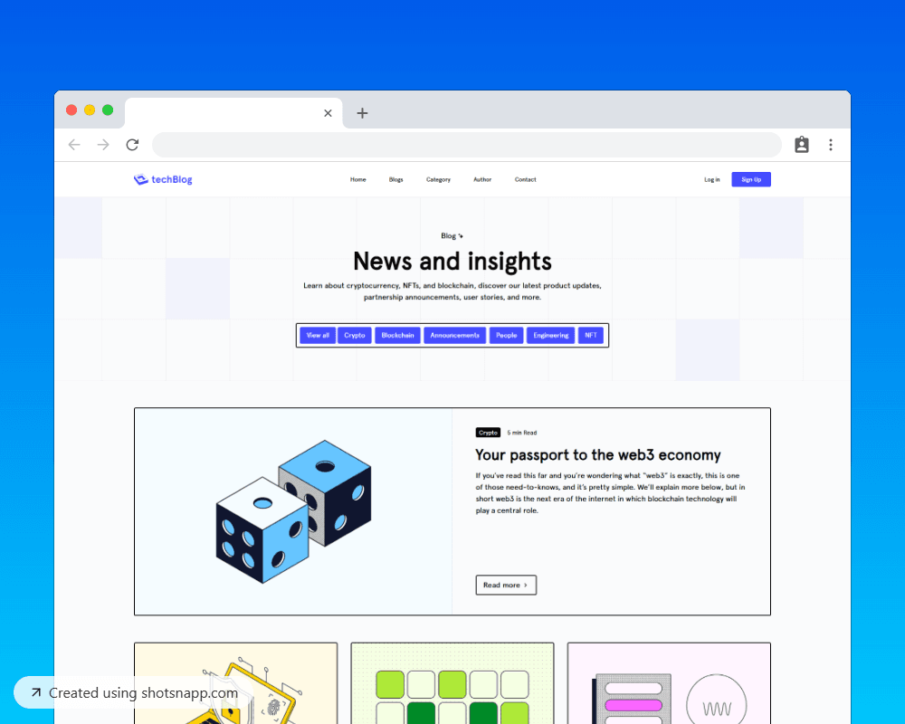Minimal Tech Blog Website